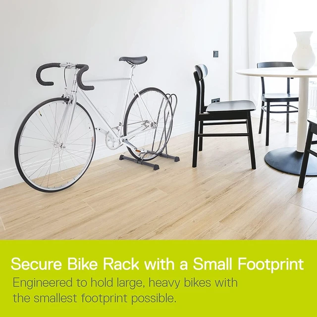Alt view image 2 of 6 - Single Bike Stand Floor Cycle (2-Pack) - Tool-Free Adjustable Bike Racks for Mountain, Fat Tire, Road Bikes, Freestanding Bicycle Rack for Garage Parking