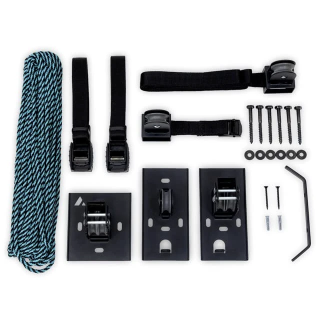 Alt view image 4 of 6 - Cargo Box Hoist, Garage Pulley Lift System, Holds 150 lb | Cargo Box Storage, Cargo Box Ceiling Hoist, Garage Ceiling Hoist, Holds 150 lb, Fits All Garage Heights