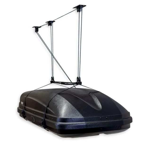 Alt view image 5 of 6 - Cargo Box Hoist, Garage Pulley Lift System, Holds 150 lb | Cargo Box Storage, Cargo Box Ceiling Hoist, Garage Ceiling Hoist, Holds 150 lb, Fits All Garage Heights