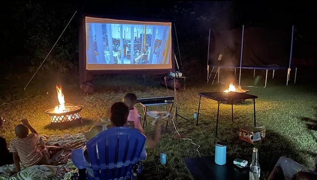 Alt view image 7 of 7 - 17 Feet Inflatable Movie Screen Outdoor Blow Up Projector Screen - Front/Rear Projection Screen for Outdoor Backyard Pool Fun