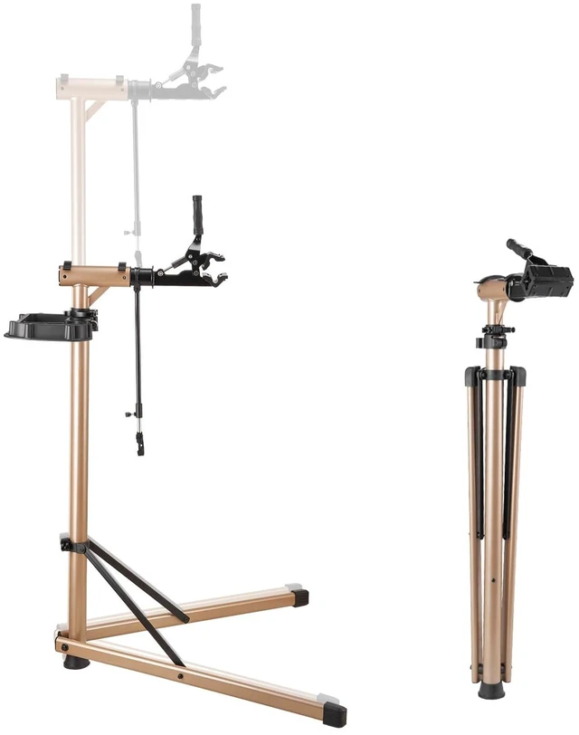 Main image of Bike Repair Stand, Max. 110 lb Heavy-duty Bicycle Work Stand with 40.3-59.4 in Adjustable Height & Large Tool Tray, Foldable Ebike Maintenance Rack, Shop Home Mechanics for Mountain Road Bike