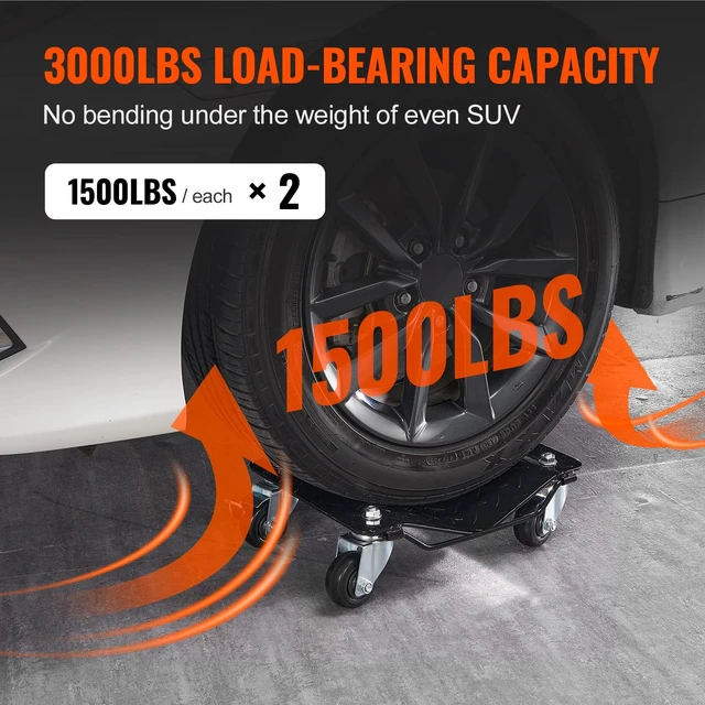 Alt view image 2 of 7 - Wheel Dolly, 3000 lbs Car Moving Dolly, Wheel Dolly Car Tire Stake Set of 2 Piece, Heavy-Duty Car Tire Dolly Cart Moving Cars, Trucks, Trailers, Motorcycles, and Boats