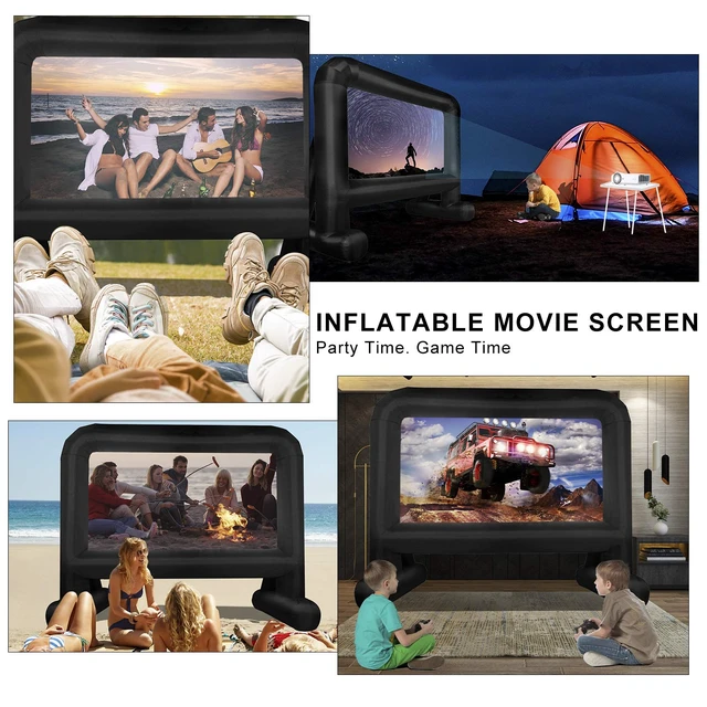 Alt view image 2 of 6 - Inflatable Movie Screen Outdoor, Inflatable Projection Screen 16FT | Mega Blow Up Screen for Backyard Movie Night, Theme Parties, Celebrations,Quiet Fan,Storage Bag, Easy Set up