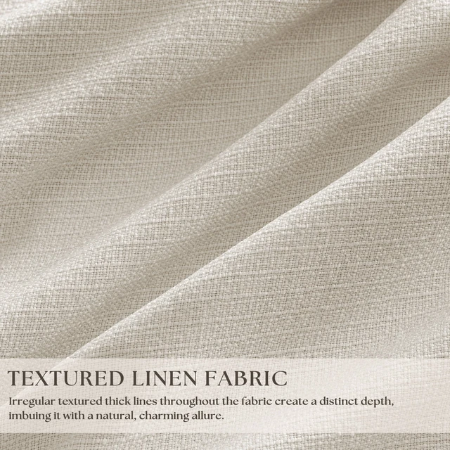 Alt view image 2 of 7 - 60 Inch Wide Pinch Pleated 100% Blackout Curtains 102 Inches Long, Natural | Memory Trained, Thick Linen with 2 Layer, Thermal Insulated Noise Reducing Light Blocking, for Living Room Bedroom 1 Panel