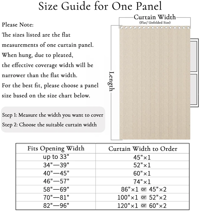 Alt view image 3 of 7 - Accordion Door Curtains for Doorways, Curtain Door for Privacy Use, Fabric Curtain Panel, 1 Panel, W120 x L96, Sand