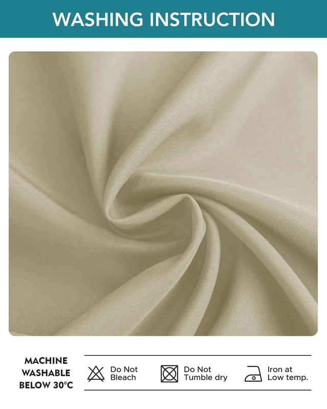Alt view image 7 of 7 - Windproof Outdoor Curtains for Patio Waterproof 4 Pcs 110x108 In Cream | Grommet Top and Tab Bottom Outside Drapes,Weatherproof Privacy Gazebo Curtain Panels for Porch, Pergola, Cabana, Backyard