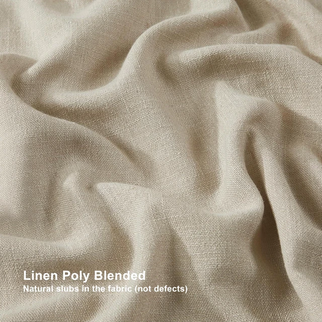 Alt view image 5 of 7 - Sand Pinch Pleated Full Blackout Curtains Linen Blended Room Darkening Window Curtains 102 inch for Living Room Bedroom Thermal Insulated Pinch Pleat Drapes with Hooks 40" Wx102 Lx2