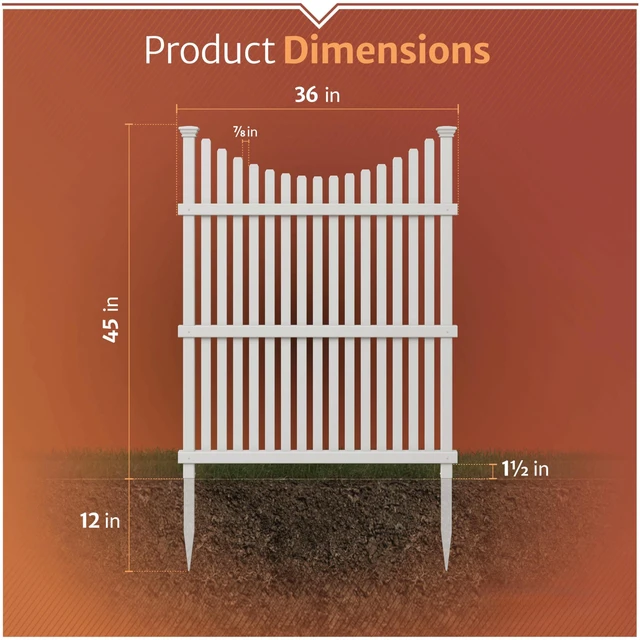 Alt view image 3 of 5 - Huntersville Privacy Screen 2pk, White Vinyl DIY No Dig Kit | 45inH x 36inW, 2 Panels, ZP19036