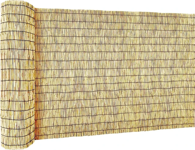 Main image of Reed Fencing Rolls, Decorative Bamboo Fencing 5ft High Roll Reed Screen, Bamboo Curtains for Balcony Patio Garden Backyard Outdoor (Natural Color)