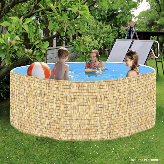 Alt view image 3 of 7 - Reed Fencing Rolls, Decorative Bamboo Fencing 5ft High Roll Reed Screen, Bamboo Curtains for Balcony Patio Garden Backyard Outdoor (Natural Color)