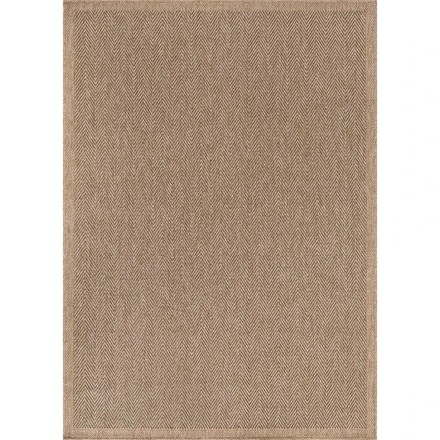 Alt view image 2 of 7 - Easy Jute Rug 5x7, Indoor Outdoor Natural Color Fiber Area Rugs for Living Room Patio and Bedroom Rug Herringbone Seagrass Woven Design Easy-Cleaning, Washable Outside Carpet Alfombras 5 x 7