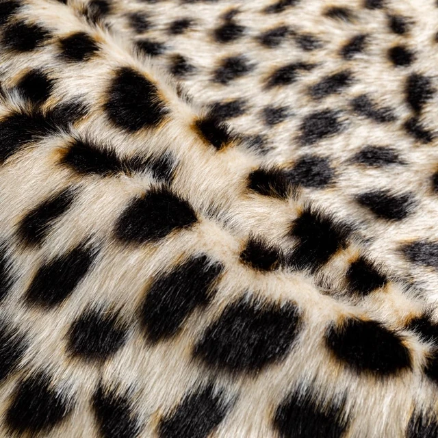 Alt view image 5 of 7 - Leopard Area Rug Animals Printed Hide Mats Faux Fur Cowhide Skin Carpet for Home Office, Living Room, Bedroom, 5.2ft x 6.5ft (160 x 200cm)