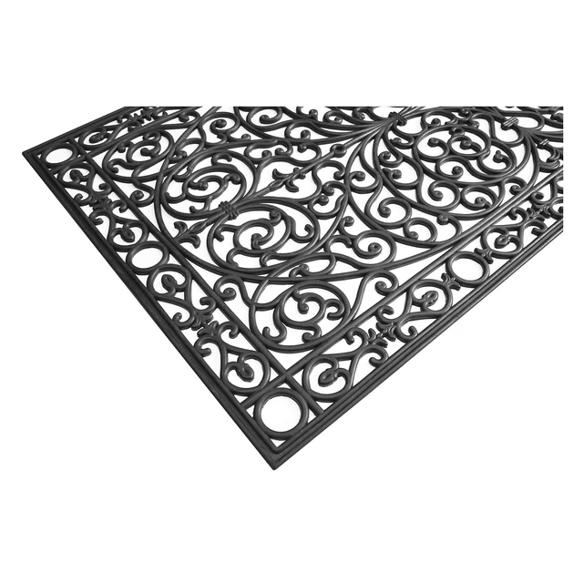 Alt view image 2 of 5 - Gatsby Rubber Doormat, 3' x 6', Black