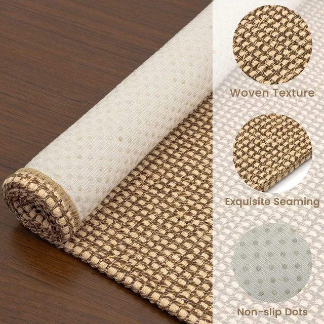 Alt view image 5 of 7 - Woven Area Rugs 6x9 Ft Washable Living Room Rugs Non Slip Rubber Backed Dining Room Rug Braided Bedroom Rugs Indoor Floor Carpet for Living Room, Bedroom, Dining Room, Orange/Tan/Brown
