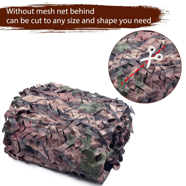 Alt view image 3 of 7 - Large Camouflage Netting Camo Netting Camo Tarp for Party Decor Birthday Cover Outdoor Hunting Camping Cover (Camo Bionic Leaves, 19.7ftx19.7ft, 6m*6m)