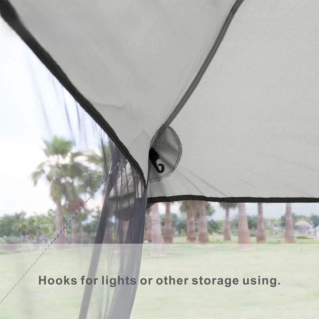 Alt view image 5 of 6 - Screen House Canopy Tent 13'x 9' | Sun Shade, Shelter, Camping, Outdoor Activities, Shale Gray