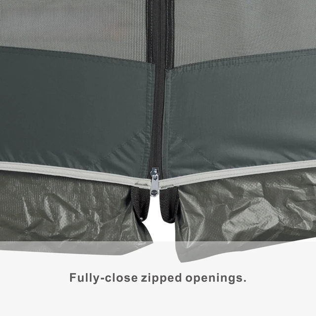 Alt view image 4 of 6 - Screen House Canopy Tent 13'x 9' | Sun Shade, Shelter, Camping, Outdoor Activities, Shale Gray