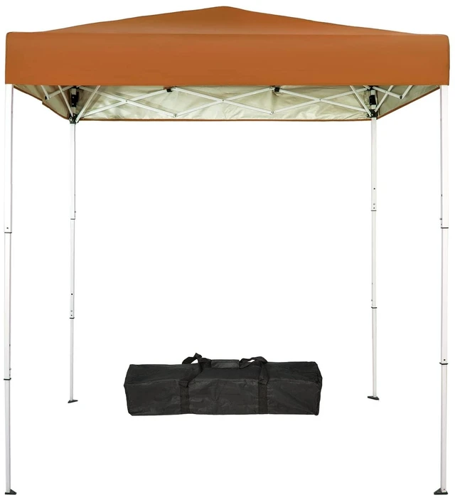 Main image of 6x4 Ft Pop-Up Canopy Tent Portable Outdoor Canopy Light Brown | Small Pop Up Canopy with UV-Resistant 185T Oxford Fabric, Sturdy Steel Frame, Easy Setup, Folding Design & Carry Bag Outdoor