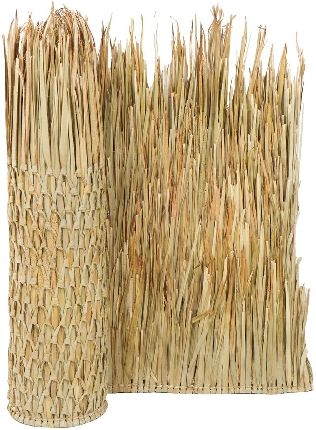 Main image of Mexican Palm Thatch Roof Runner Roll for Eco-Friendly Duck Blind Grass Tiki Hut Palapa Roofing Tiki Bars 35 in H x 8 ft L