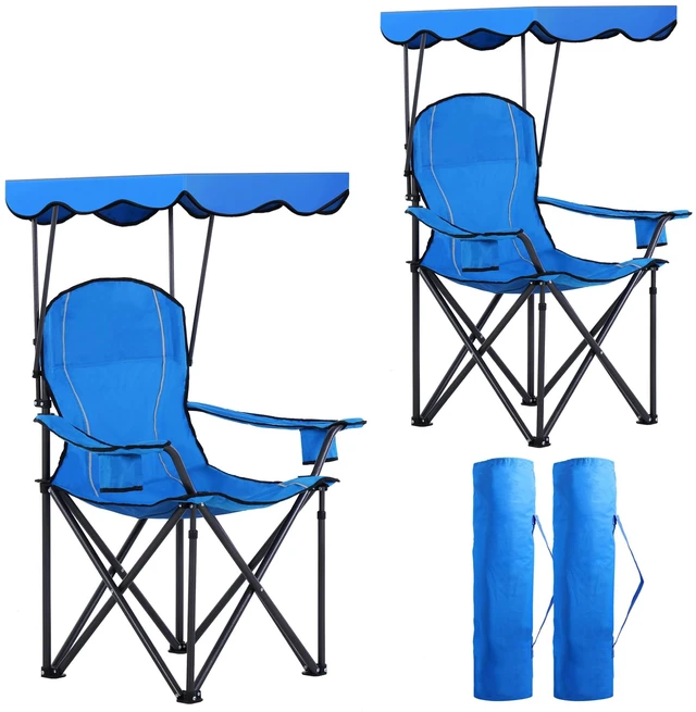 Main image of Camp Chair with Shade Canopy Heavy Duty Canopy Chair 350LBS | with Carry Bag for Outdoor Camping Hiking Beach, Heavy Duty