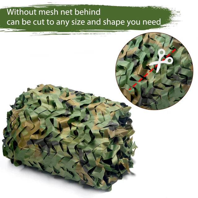 Alt view image 3 of 7 - Party Decor Camouflage Netting Dinosaur Birthday Theme Camo Tarp Sheerness Camo Netting for Hunting Blind Deer Stand Canopy Cover (Woodland Camo, 19.7ftx19.7ft, 6m*6m)