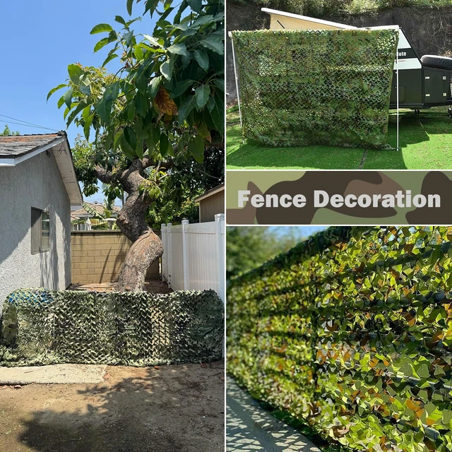 Alt view image 6 of 7 - Party Decor Camouflage Netting Dinosaur Birthday Theme Camo Tarp Sheerness Camo Netting for Hunting Blind Deer Stand Canopy Cover (Woodland Camo, 19.7ftx19.7ft, 6m*6m)