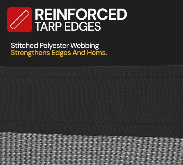 Alt view image 2 of 7 - 12'x26' Black 70% Shade Mesh Tarp for Outdoor w/Grommets - 6 Oz Extra Durable Heavy Duty Mesh Tarps for Dump Truck, Rolloff Trucks - Mesh Shade Net Cloth for Sun, Plant, Patio
