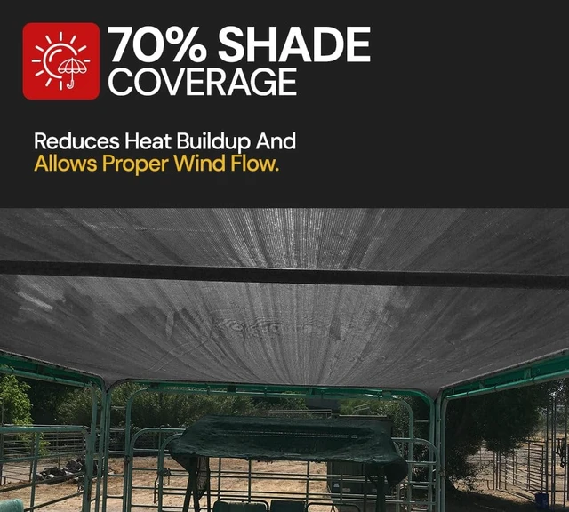 Alt view image 3 of 7 - 12'x26' Black 70% Shade Mesh Tarp for Outdoor w/Grommets - 6 Oz Extra Durable Heavy Duty Mesh Tarps for Dump Truck, Rolloff Trucks - Mesh Shade Net Cloth for Sun, Plant, Patio