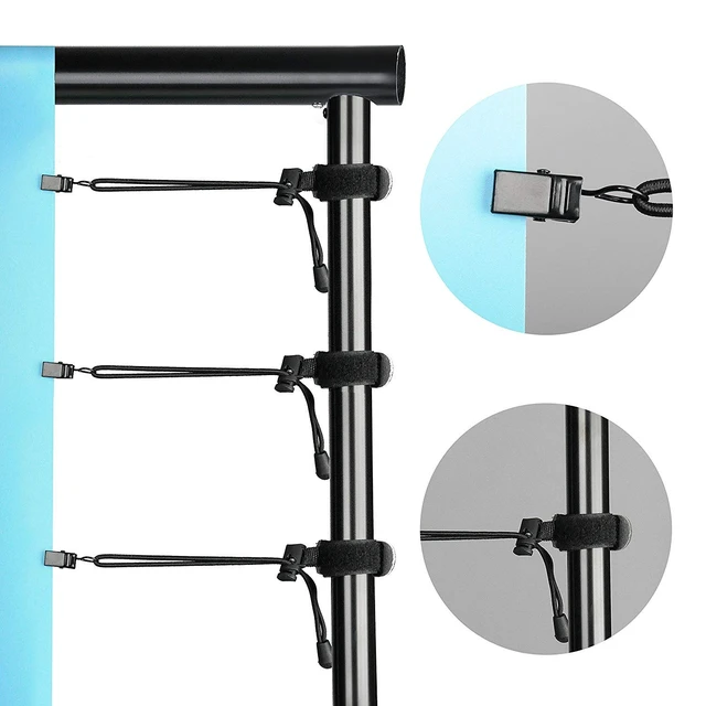 Alt view image 6 of 6 - Photo Video Studio 12ft (W) x 10ft (H) Heavy Duty Adjustable Photography Backdrop Stand Background Support System Kit with Carry Bag
