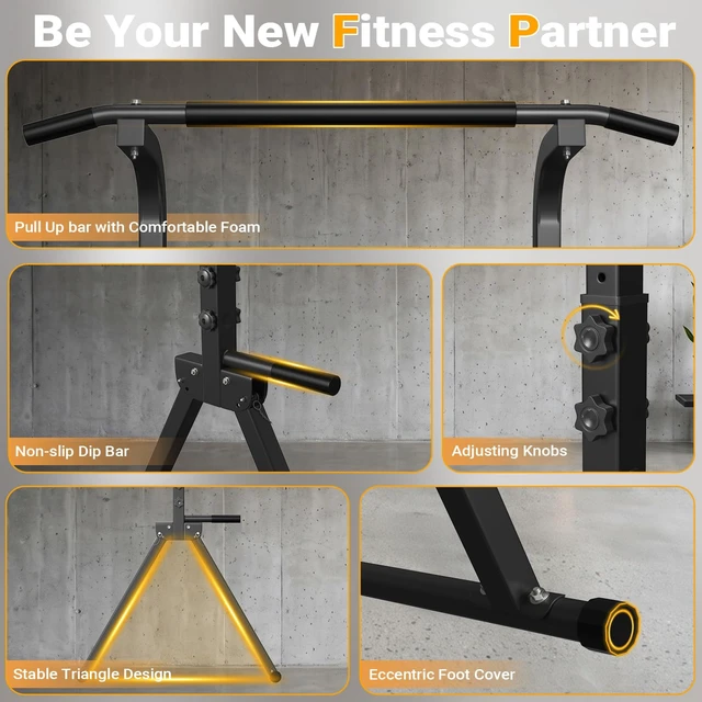 Alt view image 6 of 7 - Foldable Pull Up Bar Free Standing Multi-function Power Tower | Dip Bar, Home Gym, Strength Training Equipment, 350 LBS Weight Capacity