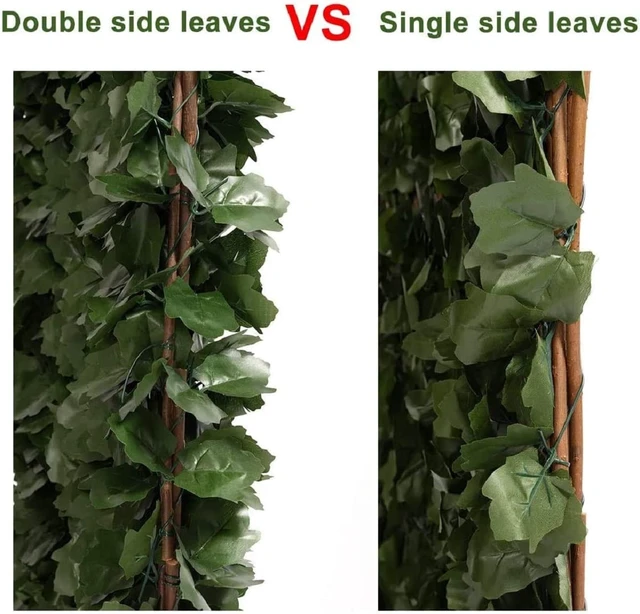 Alt view image 4 of 6 - Expandable Faux Ivy Privacy Screen, Double-Sided, Balcony, 2 Pack | Lifelike artificial foliage creates a lush backdrop for weddings, parties, event decor,vertical gardens, and outdoor displays
