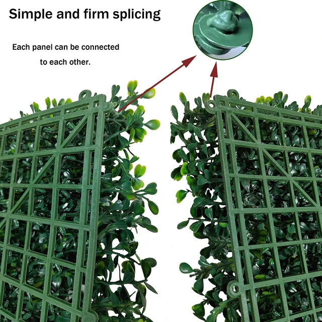 Alt view image 4 of 6 - Artificial Ivy Privacy Fence Wall Screen: 4FT X 12FT (48 sqft) | UV-Anti Faux Boxwood Roll Panels, Greenery Backdrop, Ivy Vine 4-Layer Leaves Hedges Covering, Indoor Outdoor Green Decor