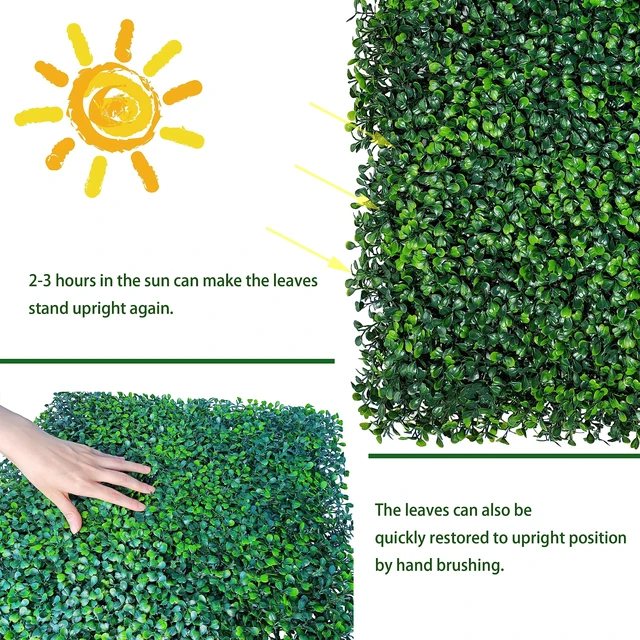 Alt view image 5 of 6 - Artificial Ivy Privacy Fence Wall Screen: 4FT X 12FT (48 sqft) | UV-Anti Faux Boxwood Roll Panels, Greenery Backdrop, Ivy Vine 4-Layer Leaves Hedges Covering, Indoor Outdoor Green Decor
