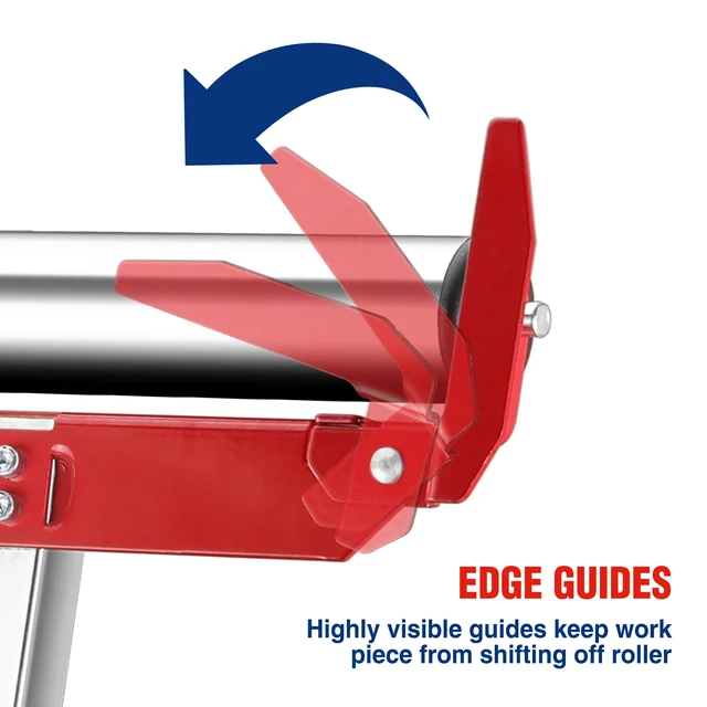 Alt view image 5 of 7 - Folding Roller Stand Height Adjustable, Heavy Duty 250 LB Load Capacity, Outfeed Woodworking (Upgraded head), 2PCS
