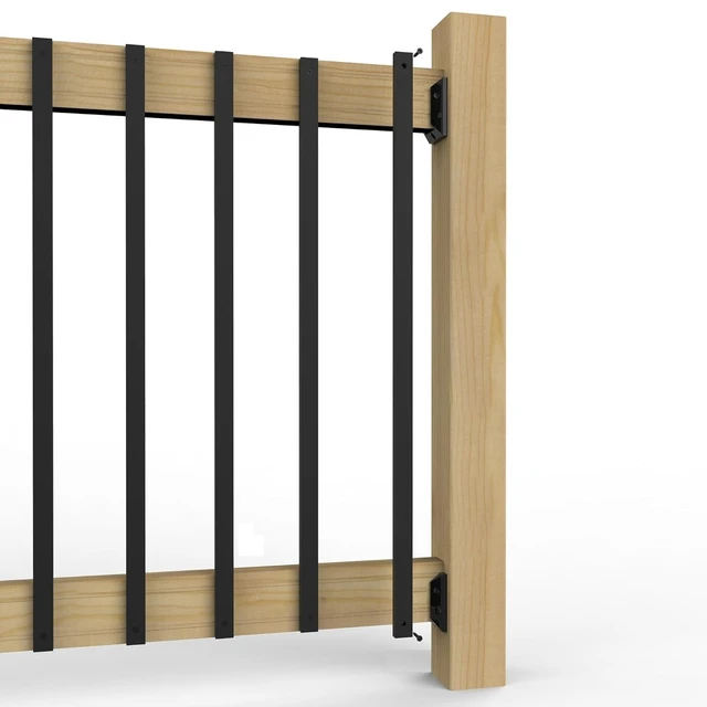 Alt view image 7 of 7 - 50 Pack 32.25" Deck BalustersStainless Steel Deck Railing Kit | Rustproof Side Mount Spindles Railings with End Caps & ScrewsModern Porch Balusters for Patio, Balcony&Outdoor Staircases