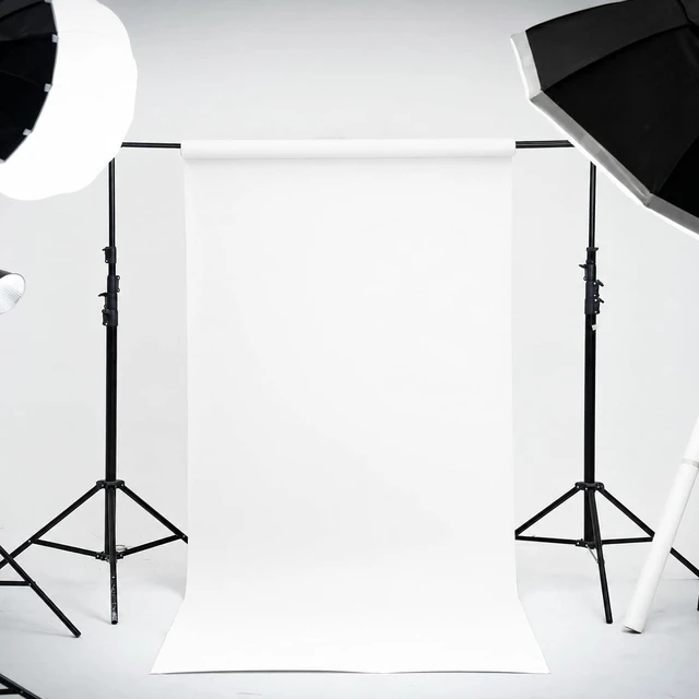Alt view image 2 of 6 - Seamless Paper Backdrop White Paper Backdrop for Photoshoot (86''x32.8' Arctic White)