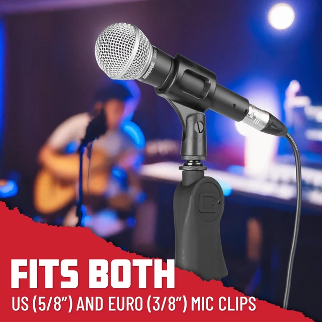 Alt view image 4 of 6 - Frameworks Microphone Stand with 12" Weighted Base and Deluxe Soft Grip Squeeze Height Adjustment, (GFW-MIC-1201)