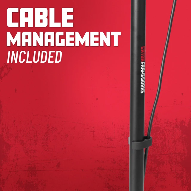 Alt view image 5 of 6 - Frameworks Microphone Stand with 12" Weighted Base and Deluxe Soft Grip Squeeze Height Adjustment, (GFW-MIC-1201)