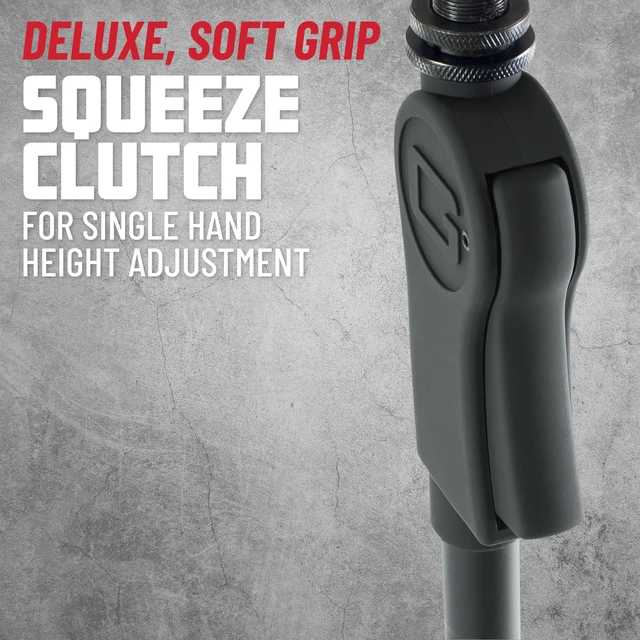 Alt view image 3 of 6 - Frameworks Microphone Stand with 12" Weighted Base and Deluxe Soft Grip Squeeze Height Adjustment, (GFW-MIC-1201)