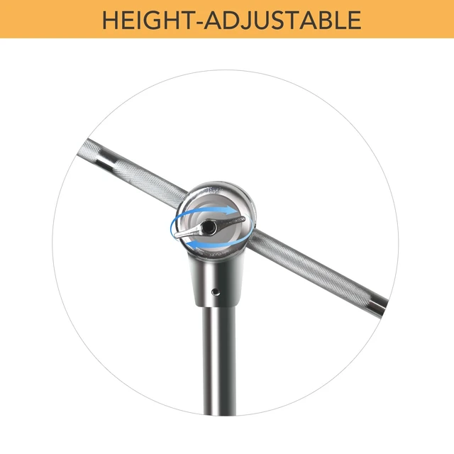 Alt view image 5 of 7 - Straight Cymbal Stand + Boom Cymbal Stand Combo Set | 4 Pack Adjustable Drum Hardware Percussion Mount Holder Gear Set for Mounting Crash, Ride, Splash Cymbal, Double Braced Legs