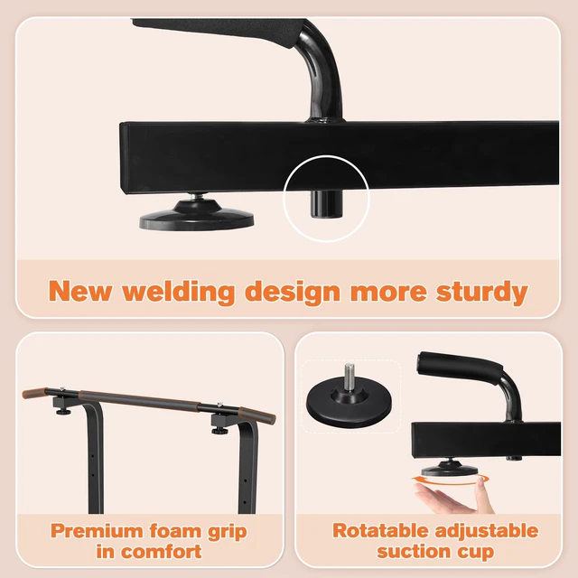 Alt view image 4 of 7 - Power Tower Pull Up Bar Station Workout Dip Station for Home Gym Strength Training Fitness Equipment