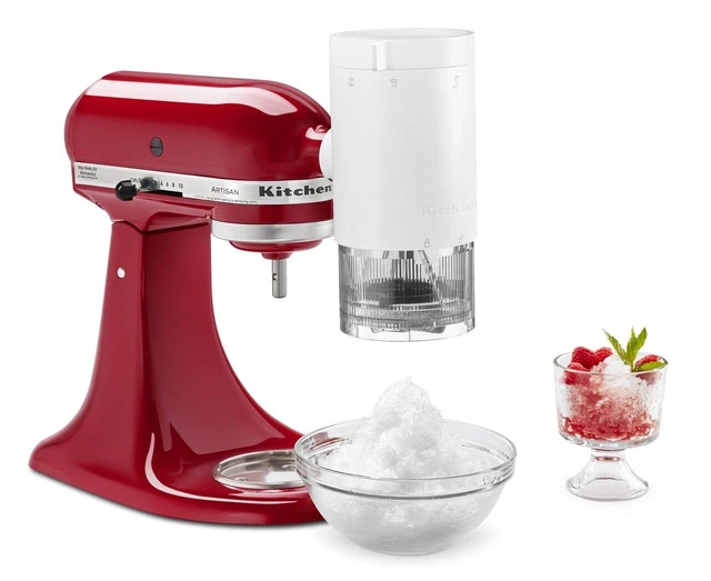 Alt view image 4 of 7 - Shave Ice Attachment for Stand Mixers | Fits all Household Stand Mixers, Create light and fluffy Shaved ice in 3 simple steps, 4 ice molds included