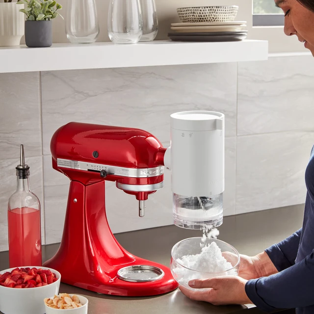 Alt view image 5 of 7 - Shave Ice Attachment for Stand Mixers | Fits all Household Stand Mixers, Create light and fluffy Shaved ice in 3 simple steps, 4 ice molds included