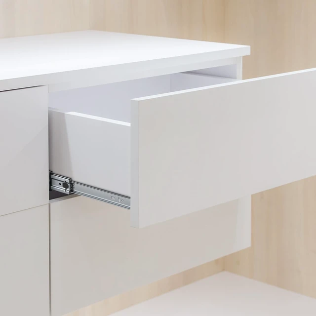Alt view image 6 of 7 - 10 Pairs Soft Close Drawer Slides 22 Inch Heavy Duty Side Mount Rail | 100lb Load Cold Rolled Steel; 3-Section Full Extension; Quiet Smooth Ball Bearing Track; Quick Release Easy Setup Replacement
