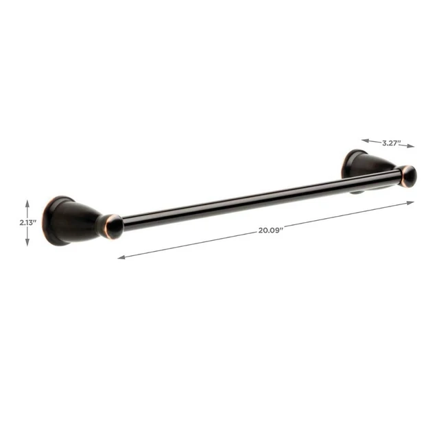 Alt view image 4 of 7 - 5-Piece Oil Rubbed Bronze Bathroom Set (2) Towel Racks, Ring, Toilet Paper Holder, Hook | Kinla Bath Accessories