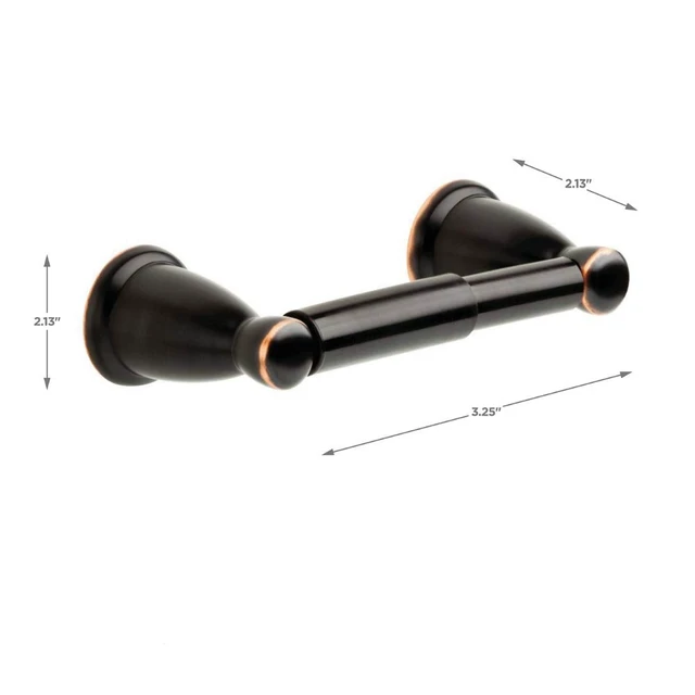 Alt view image 6 of 7 - 5-Piece Oil Rubbed Bronze Bathroom Set (2) Towel Racks, Ring, Toilet Paper Holder, Hook | Kinla Bath Accessories