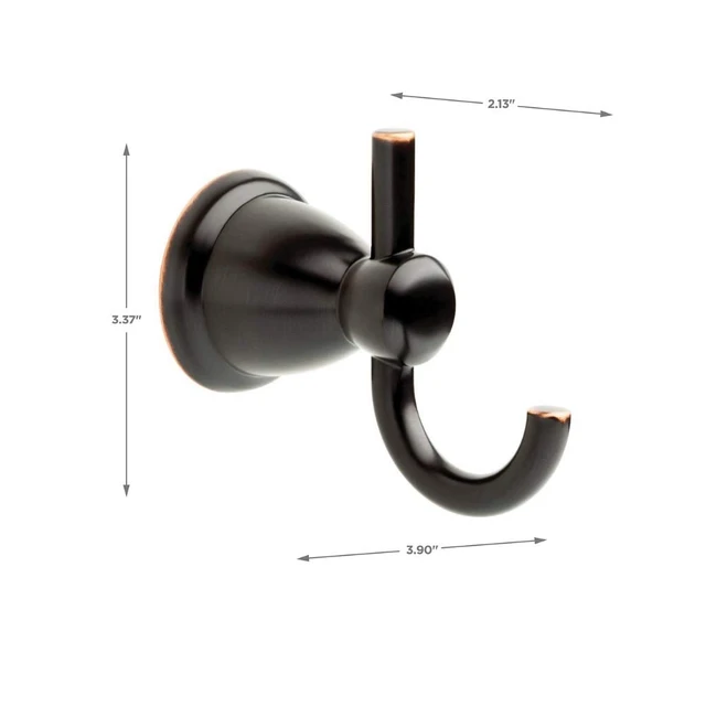 Alt view image 7 of 7 - 5-Piece Oil Rubbed Bronze Bathroom Set (2) Towel Racks, Ring, Toilet Paper Holder, Hook | Kinla Bath Accessories