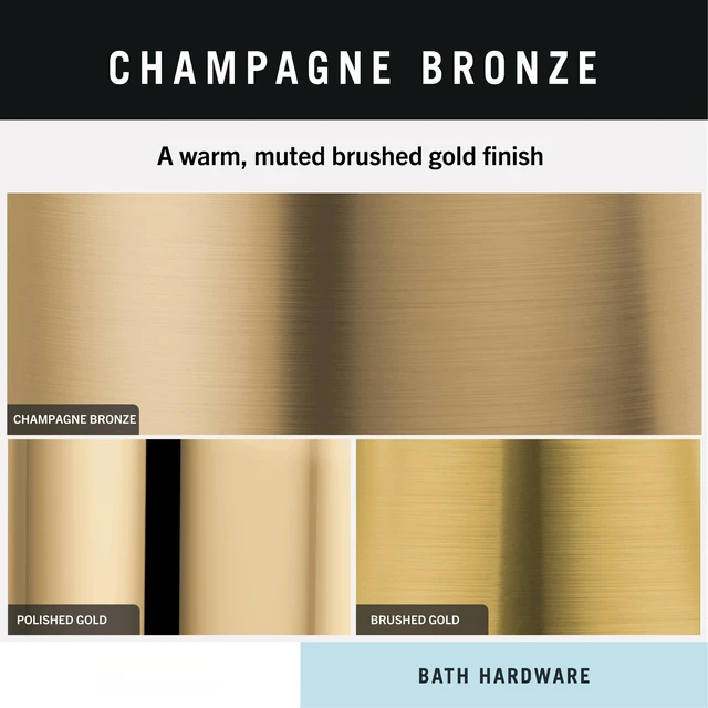 Alt view image 4 of 5 - Mylan 4-Piece Bathroom Set Champagne Bronze 18" Towel Rack, Toilet Paper Holder, Hand Towel Holder, Hook| Bathroom Accessory Set Towel Holder 4-Piece Hardware MYN64-CZ