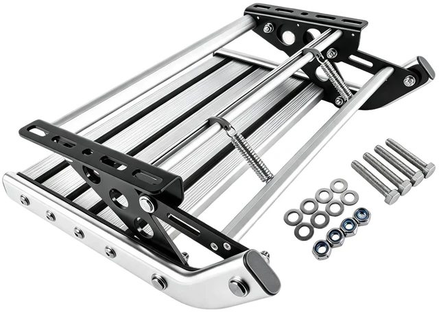 Main image of Manual RV Step Single Folding Ladder Retractable Entry Stair, 440 lbs Load Capacity, Ideal for Trailer Camper Motorhome