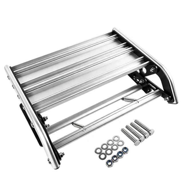 Alt view image 6 of 7 - Manual RV Step Single Folding Ladder Retractable Entry Stair, 440 lbs Load Capacity, Ideal for Trailer Camper Motorhome